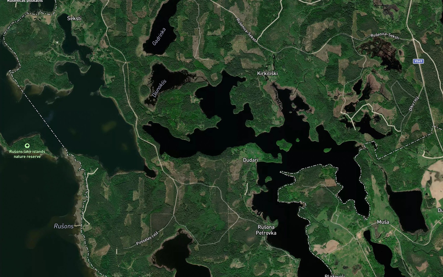Satellite map of the Ubelu Licis