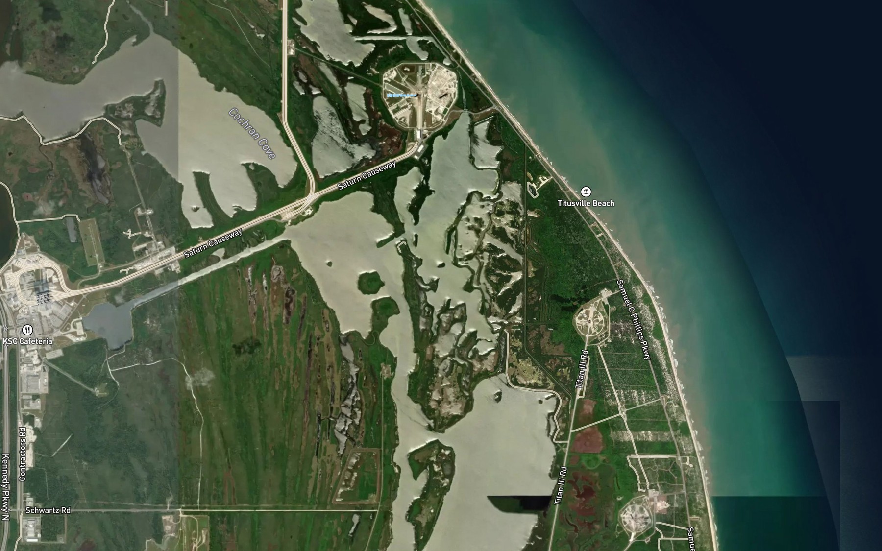 Satellite map of the Pintail Creek