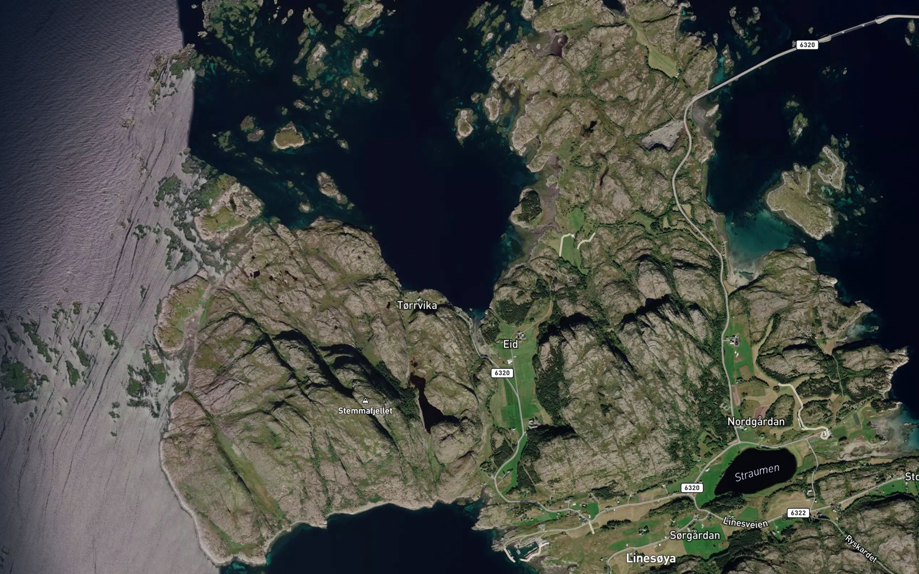 Satellite map of the Eidsvika