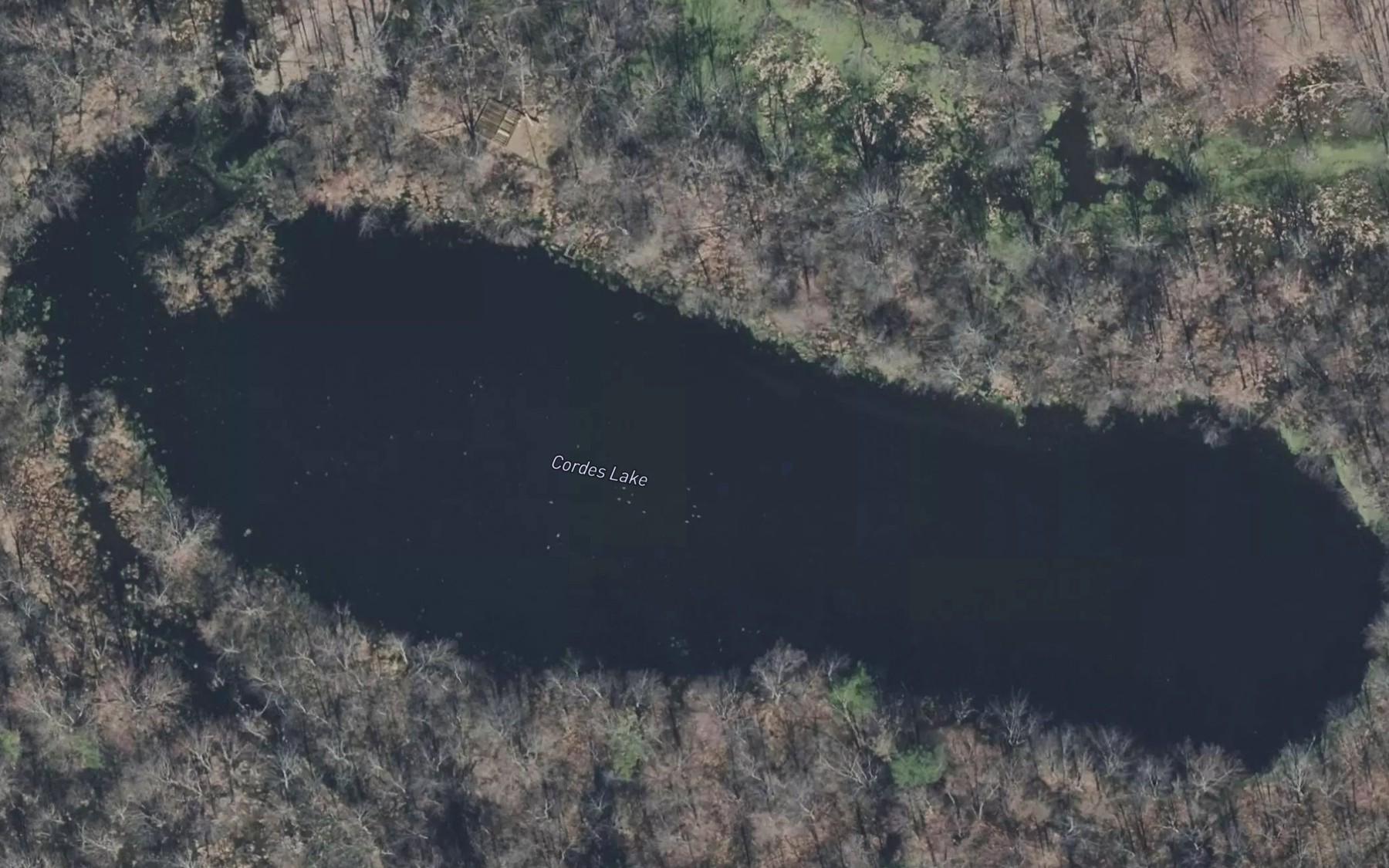 Satellite map of the Cordes Lake