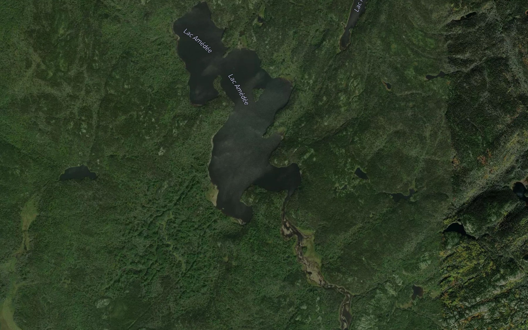 Satellite map of the Lac Amedee