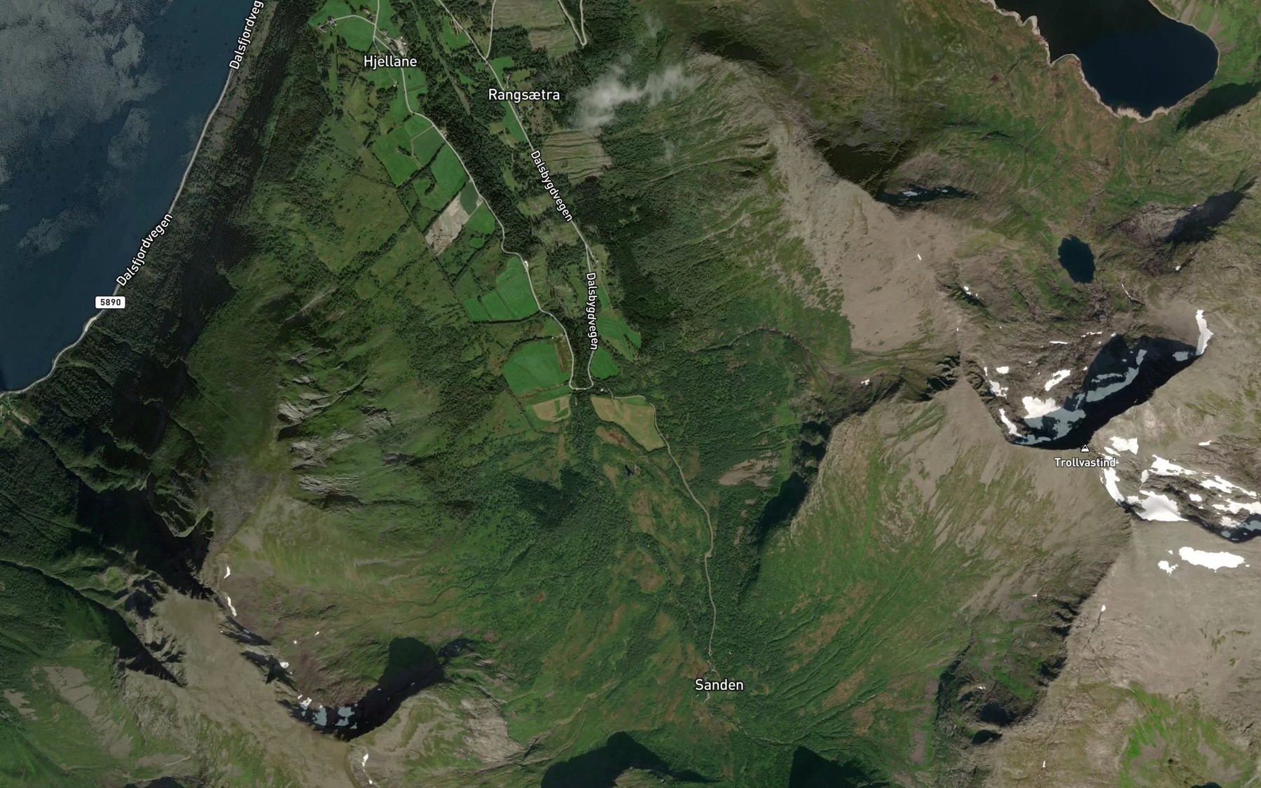 Satellite map of the Skala-elva