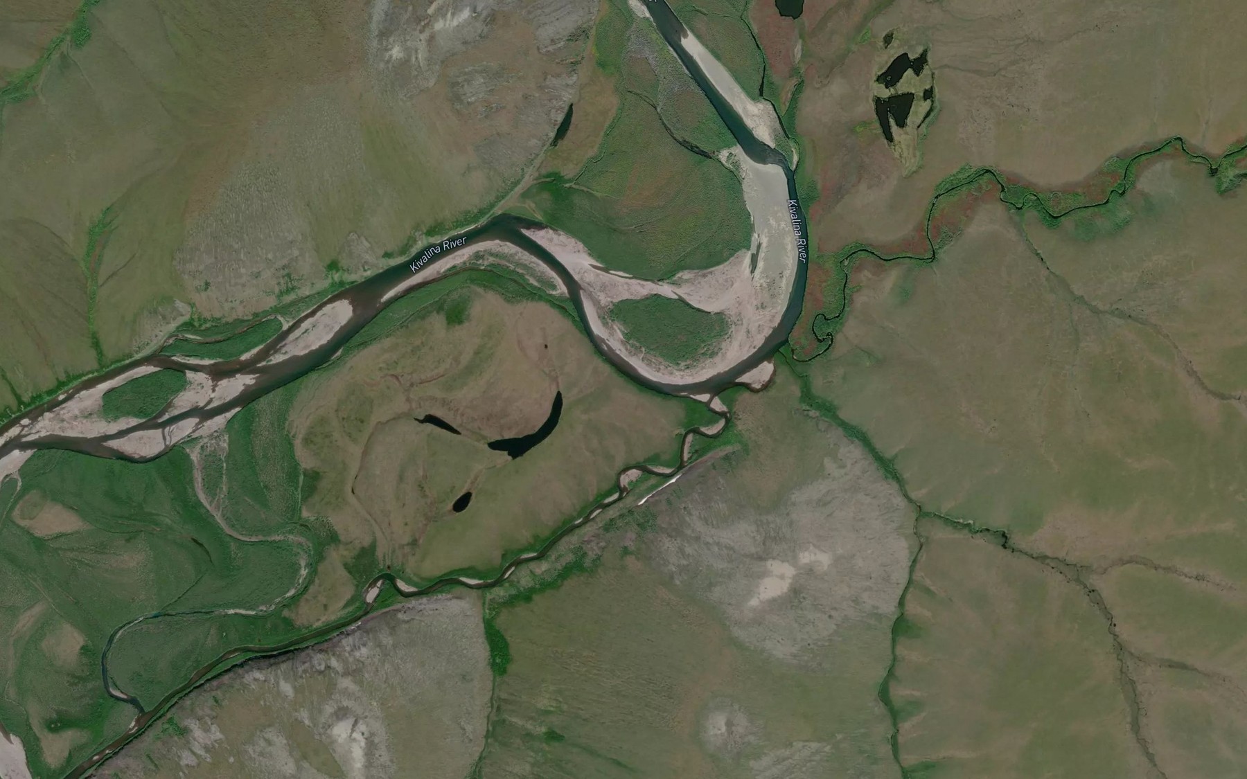 Satellite map of the Kunguyoluk Bend