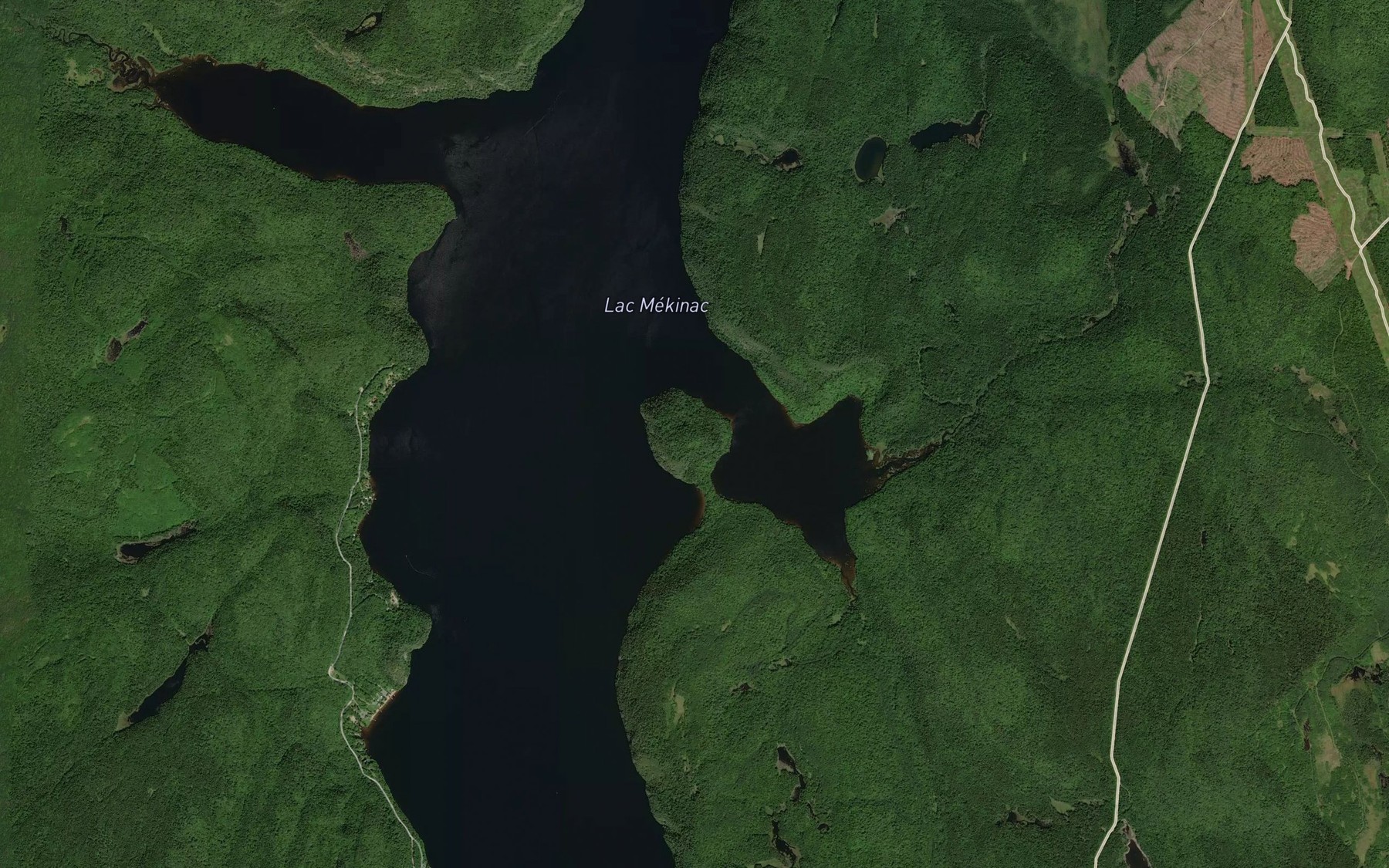 Satellite map of the Bras Groleau