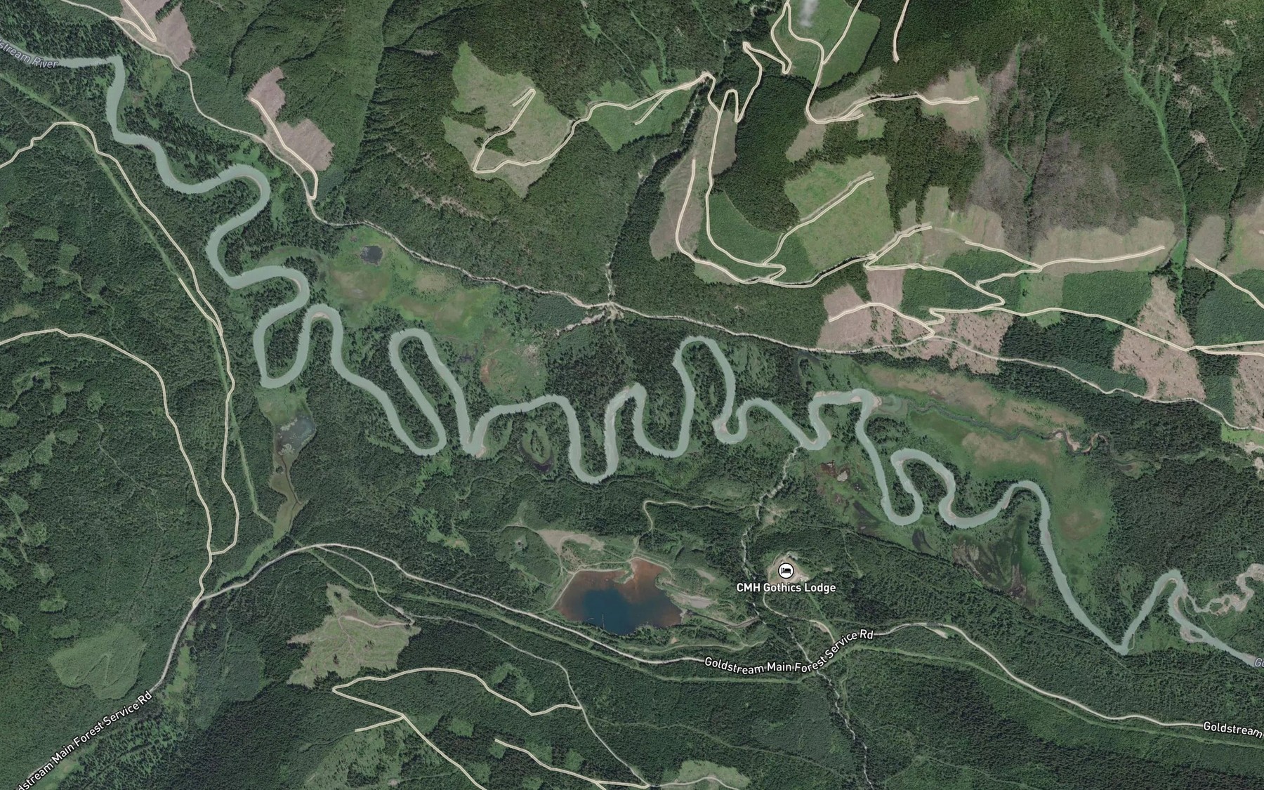Satellite map of the McCulloch Creek