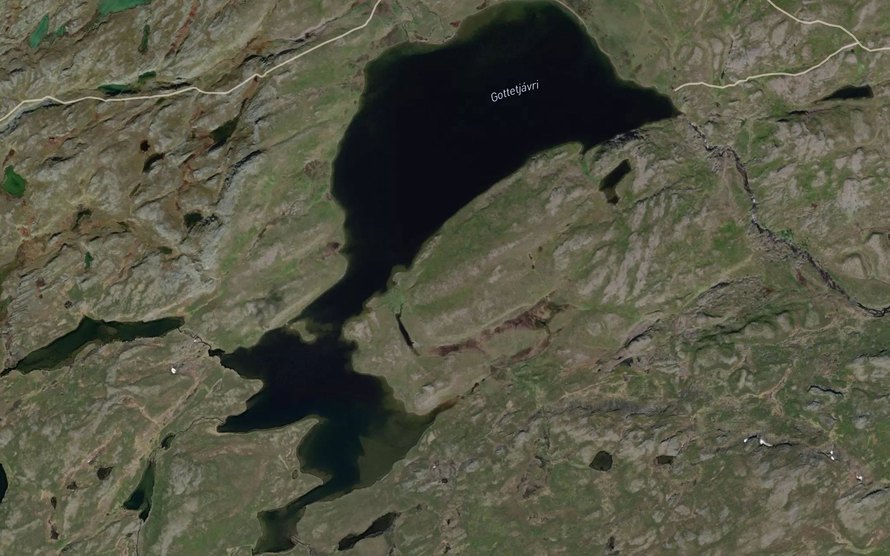 Satellite map of the Gaddetjavri
