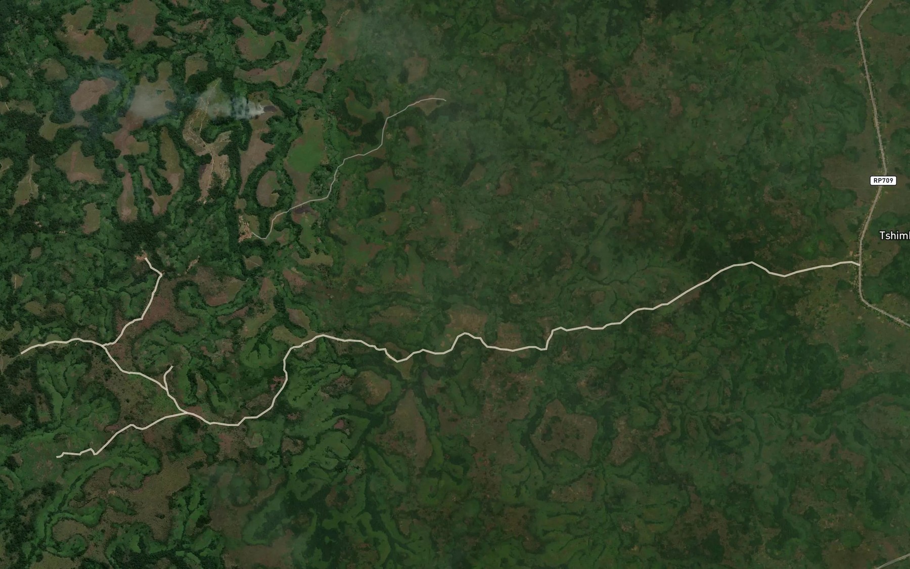 Satellite map of the Tshintokola