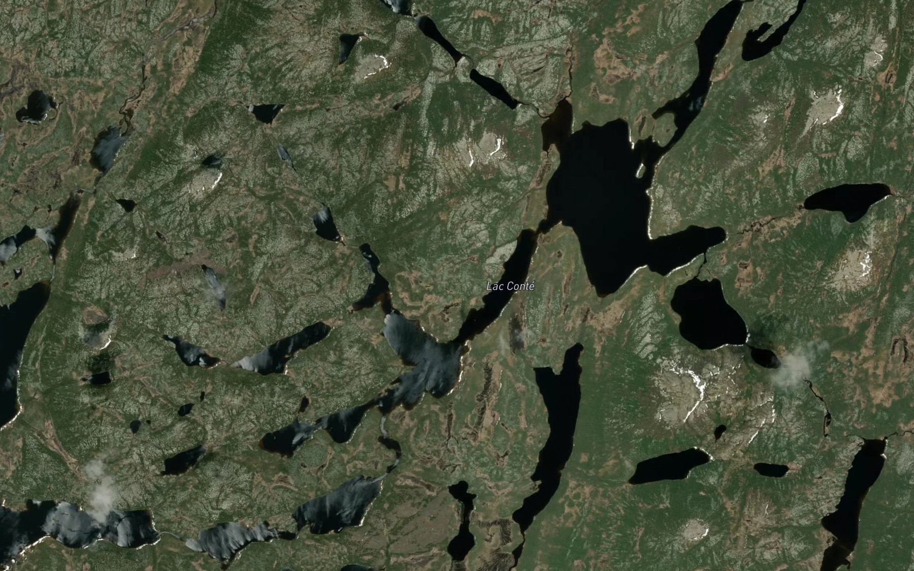 Satellite map of the Lac Conte