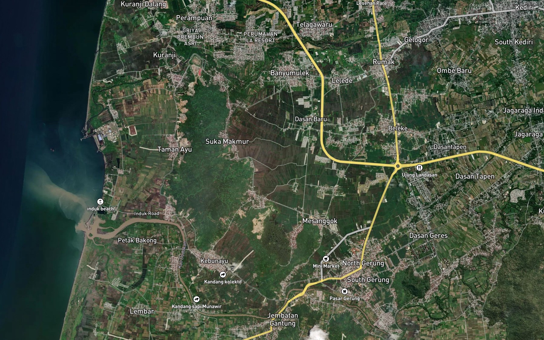 Satellite map of the Lapan Orong