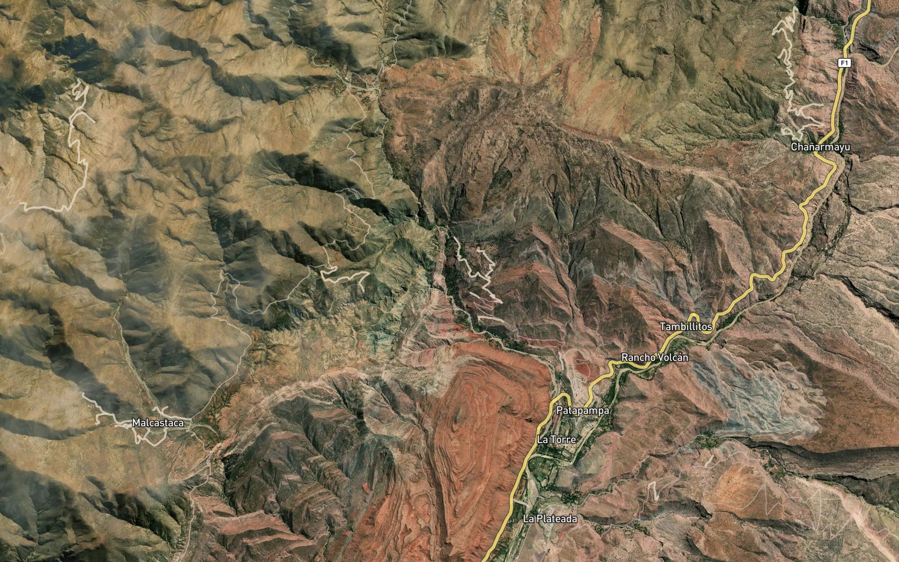 Satellite map of the Rio La Torre