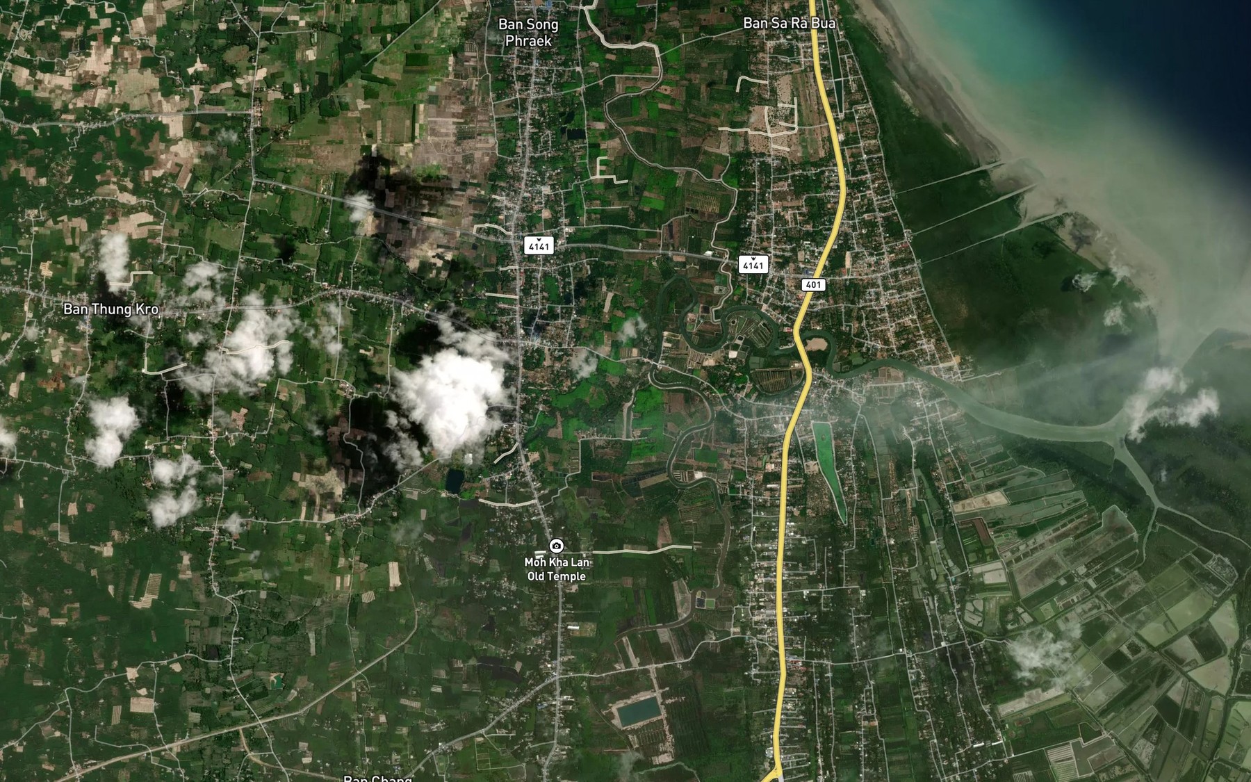Satellite map of the Khlong Chum Khling