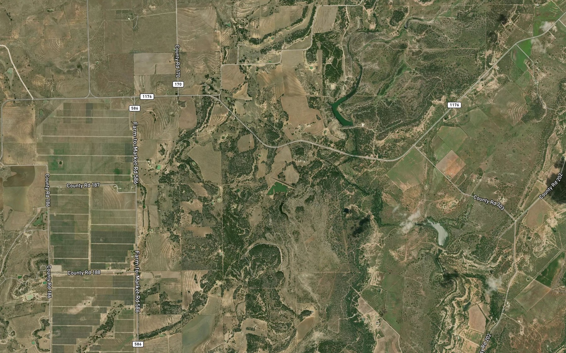 Satellite map of the Soil Conservation Service Site 2 Reservoir