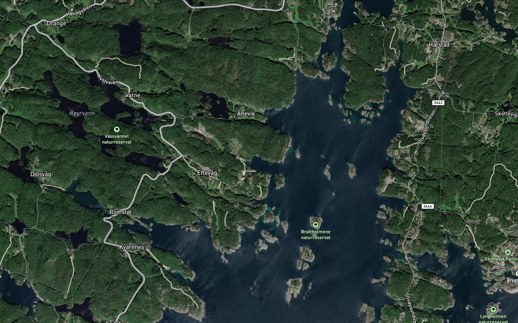 Satellite map of the Unnevika