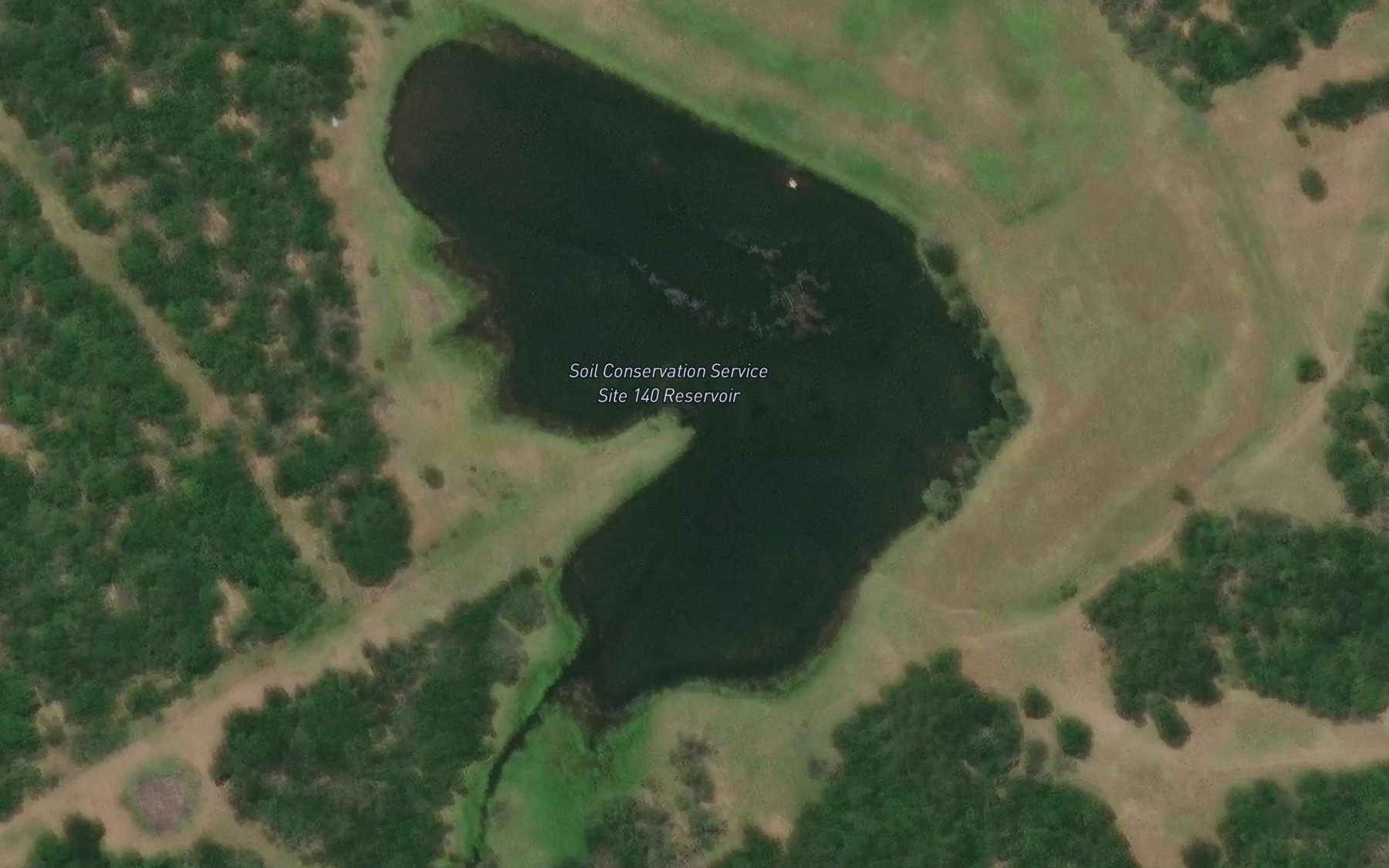 Satellite map of the Soil Conservation Service Site 140 Reservoir