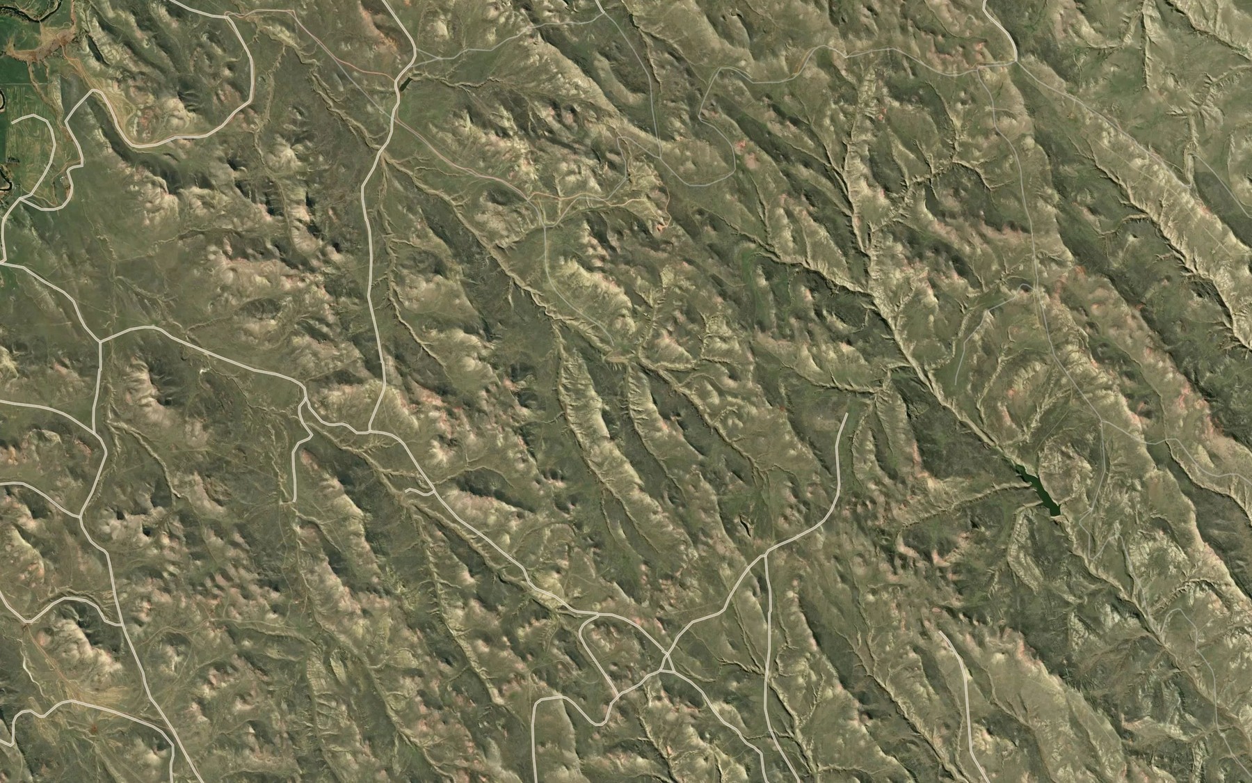 Satellite map of the Walters Reservoir