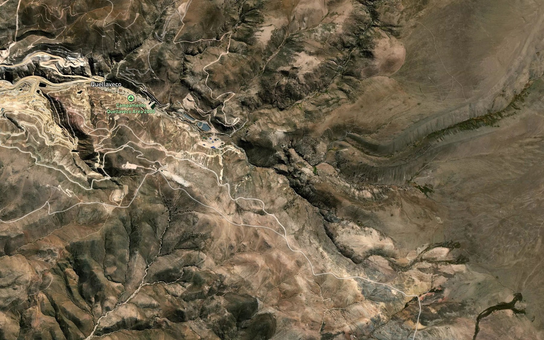 Satellite map of the Quebrada Altarani