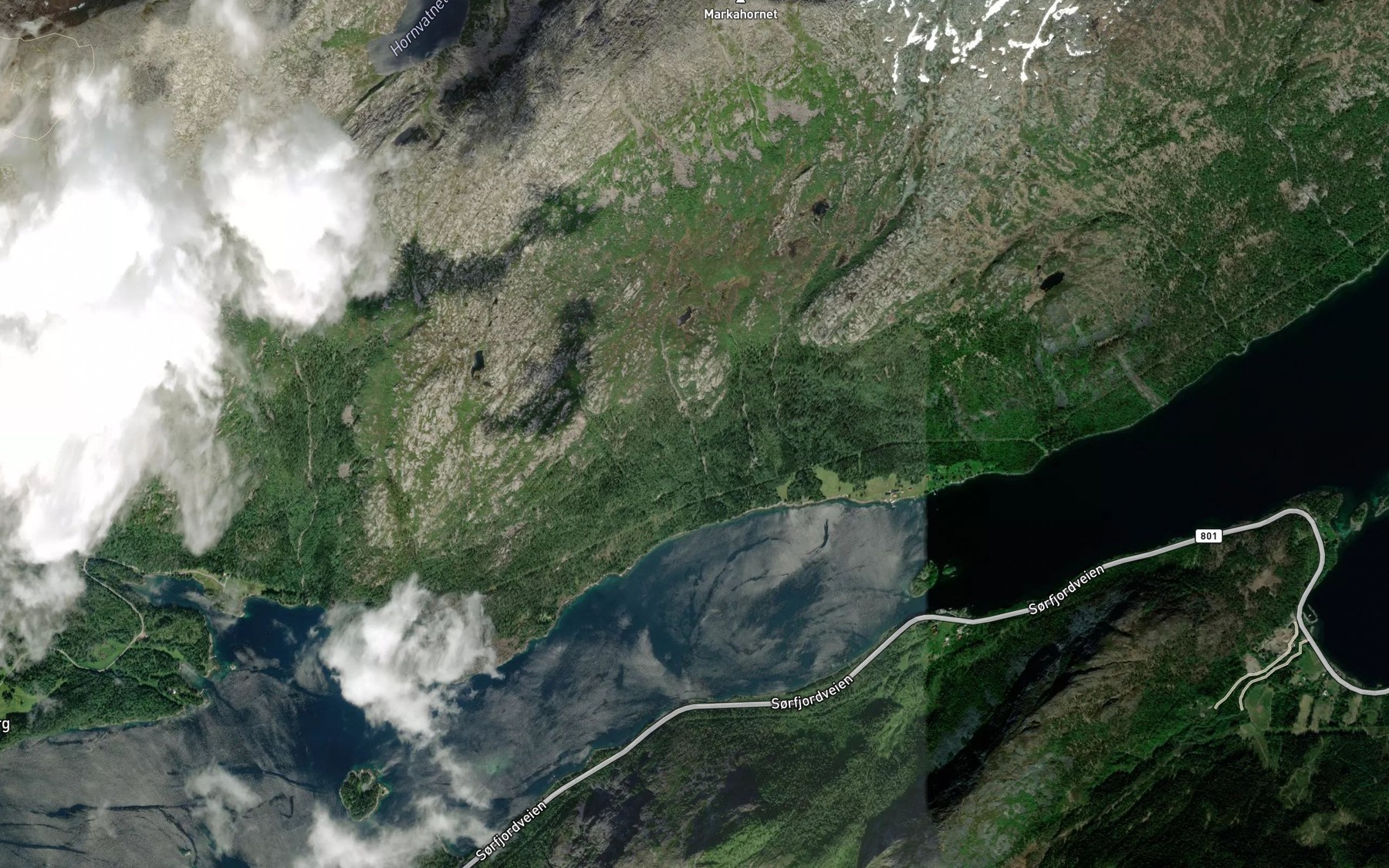 Satellite map of the Kvernelva