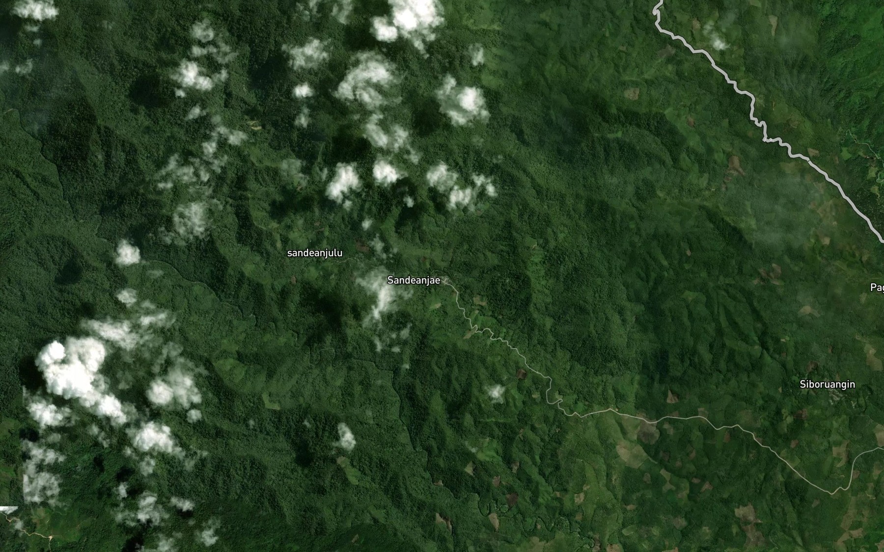 Satellite map of the Aek Sandean