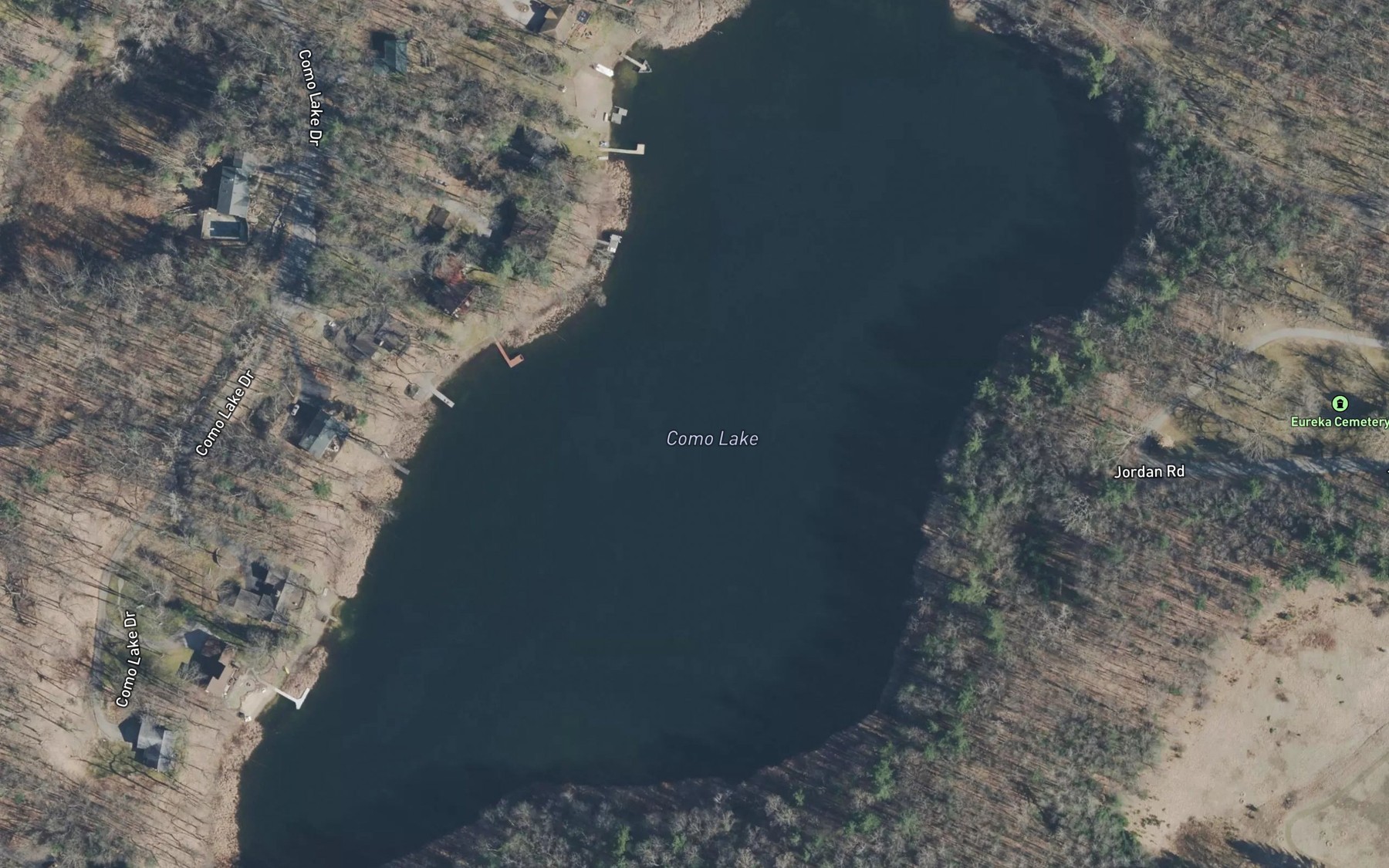Satellite map of the Como Lake