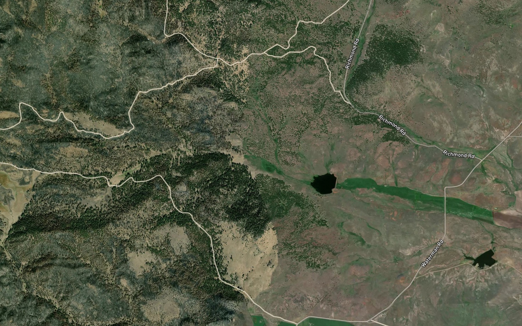 Satellite map of the Sheet Iron Jack Creek