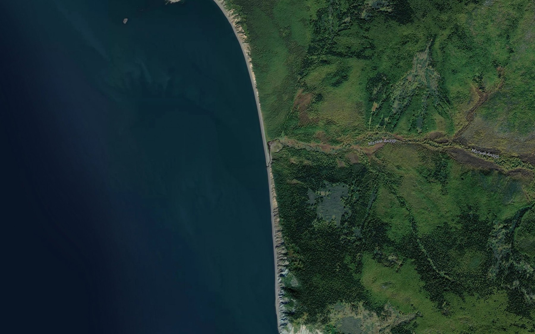Satellite map of the Malyy Anaur