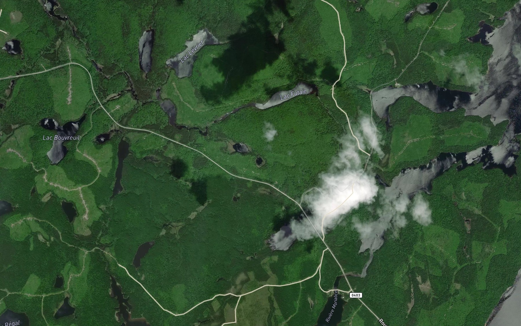 Satellite map of the Lac Lunette
