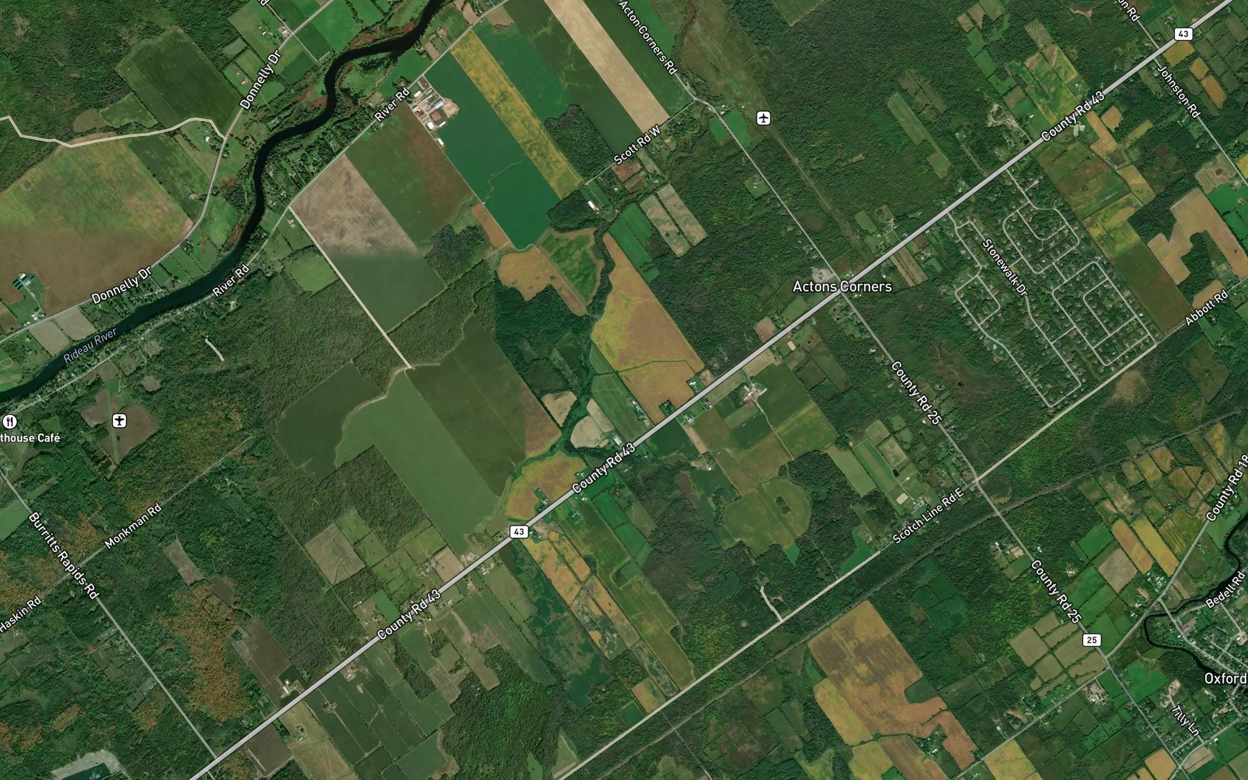 Satellite map of the Patton Drain