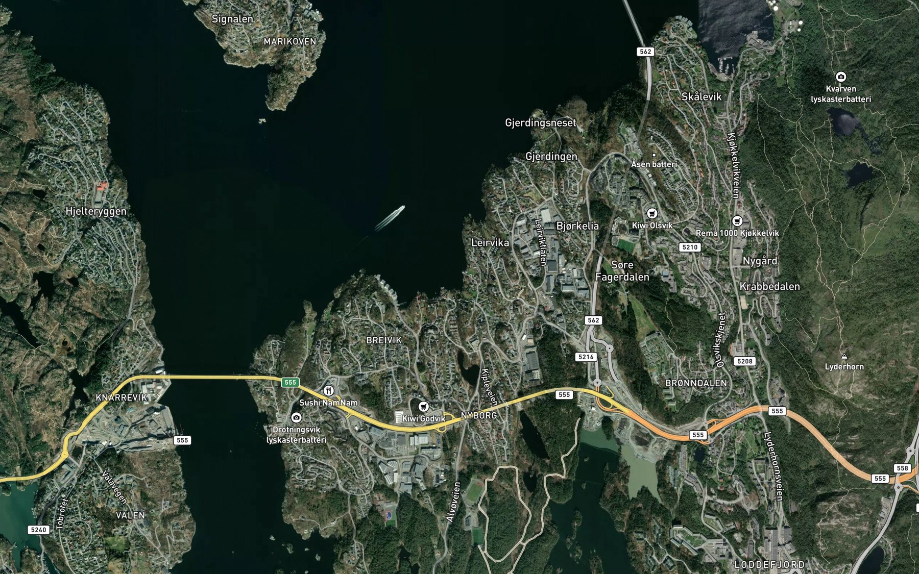 Satellite map of the Godvik