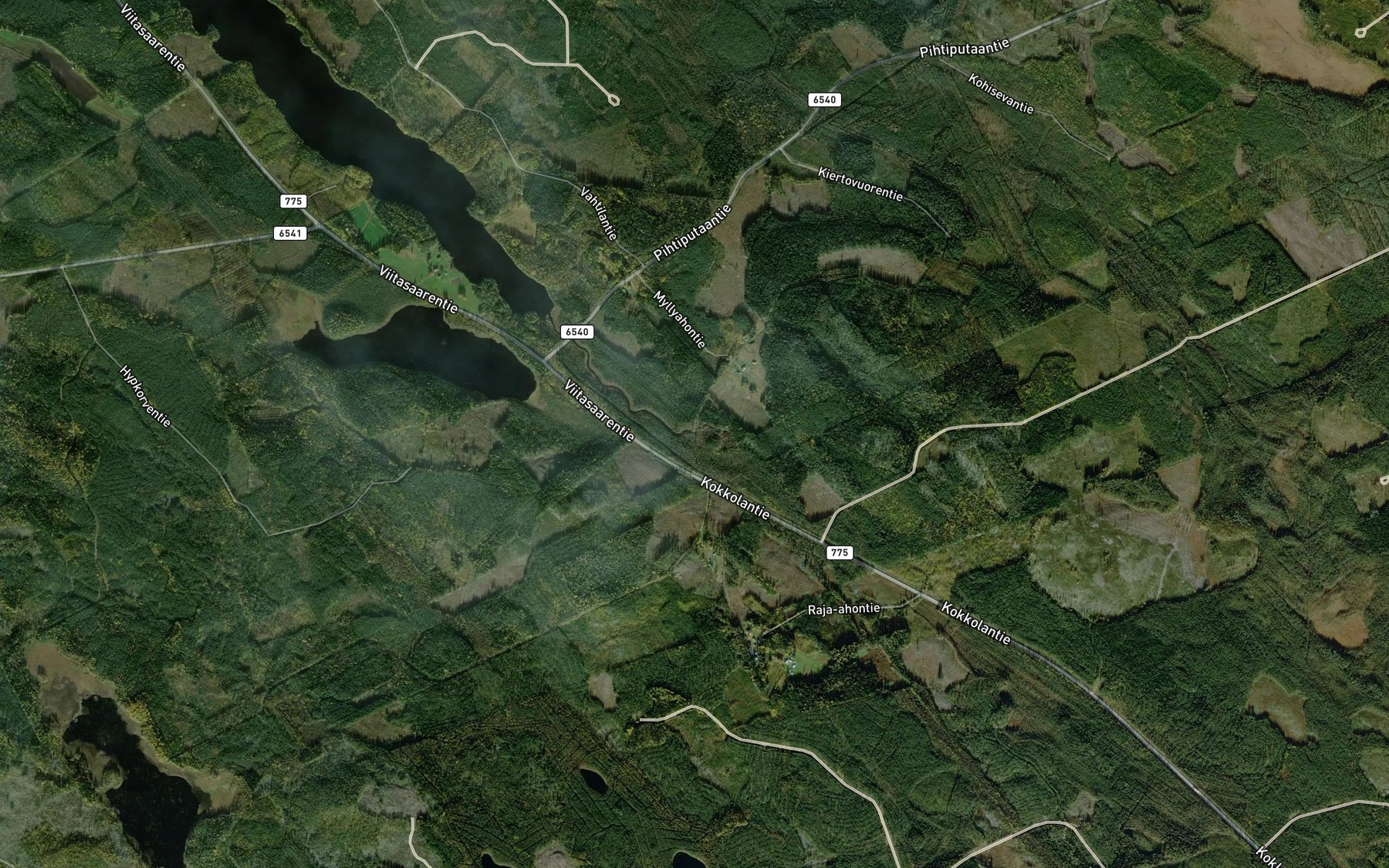 Satellite map of the Mustalaispuro