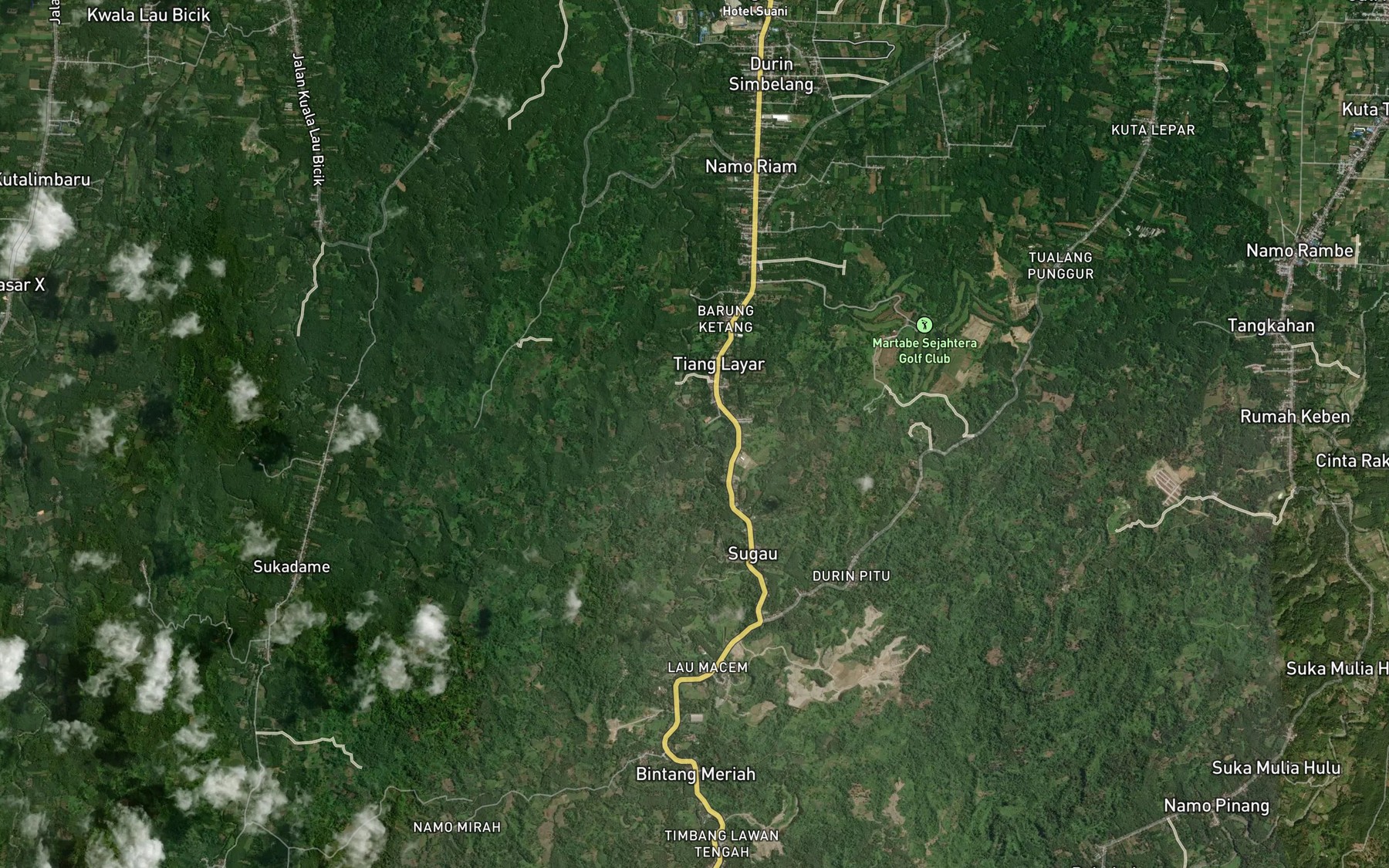 Satellite map of the Lau Bentar
