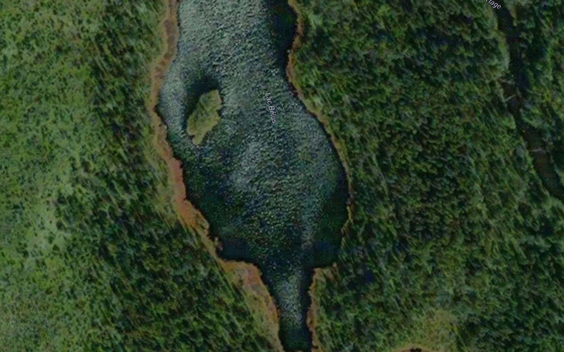 Satellite map of the Lac Belus