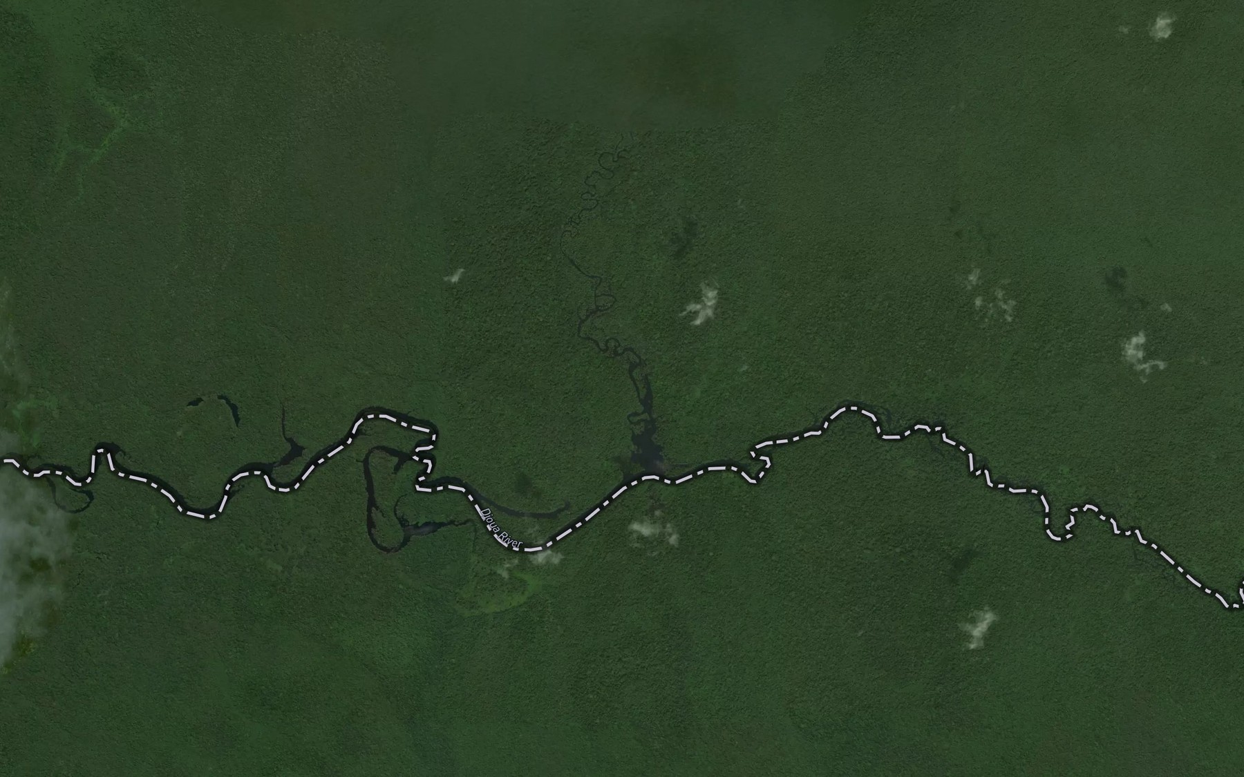 Satellite map of the Ouab