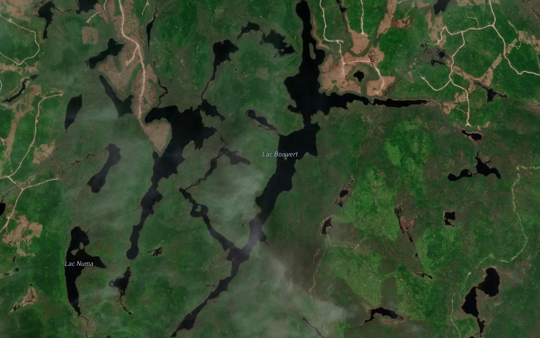 Satellite map of the Lac Boisvert