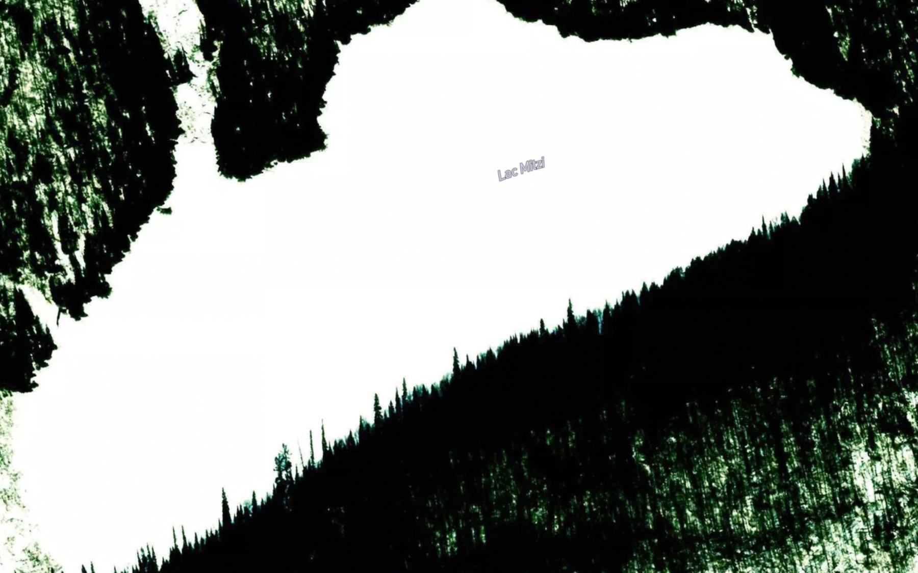 Satellite map of the Lac Mitzi