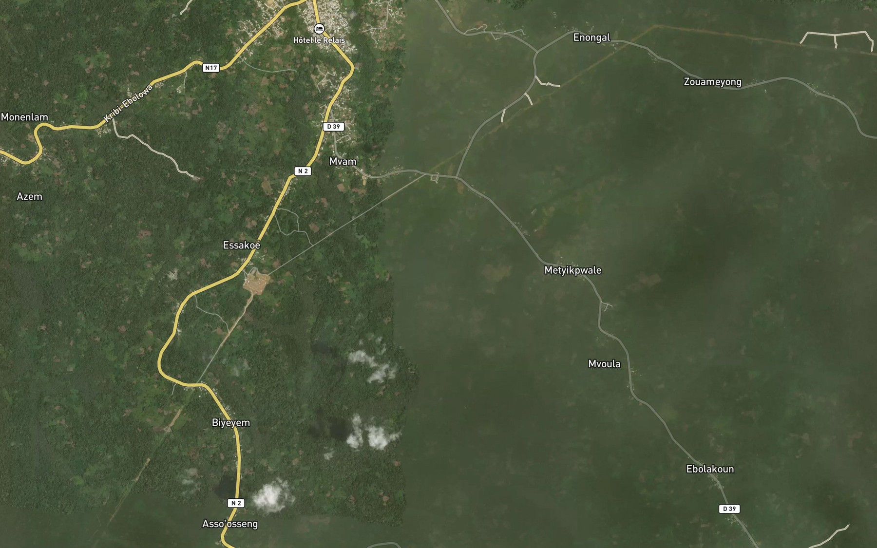 Satellite map of the Bongo