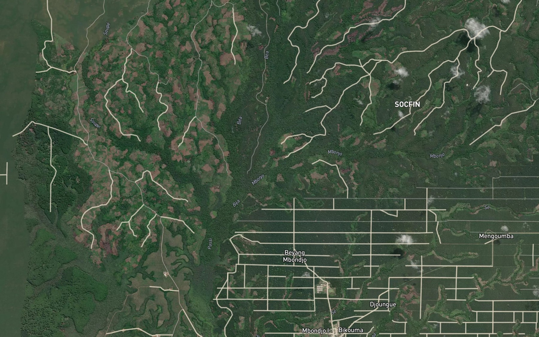 Satellite map of the Mbondjo