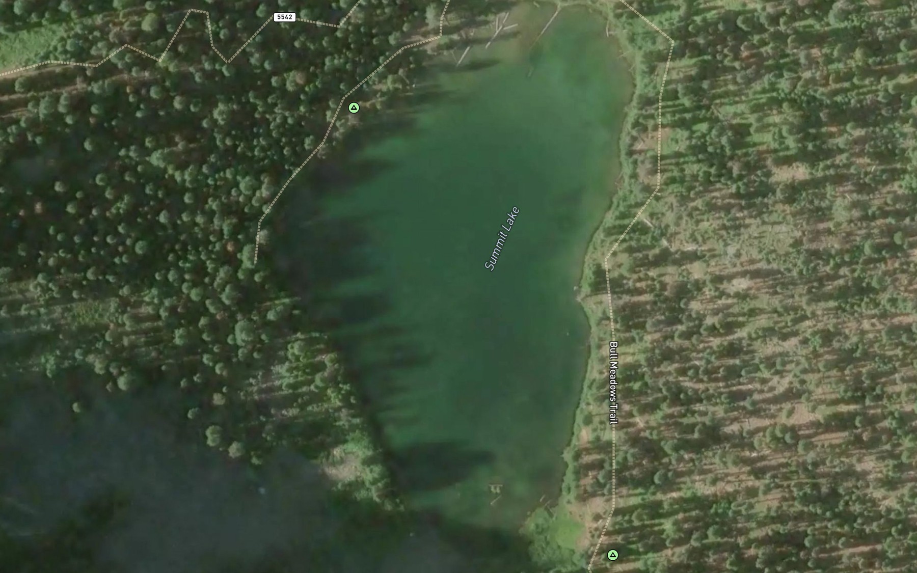 Satellite map of the Summit Lake