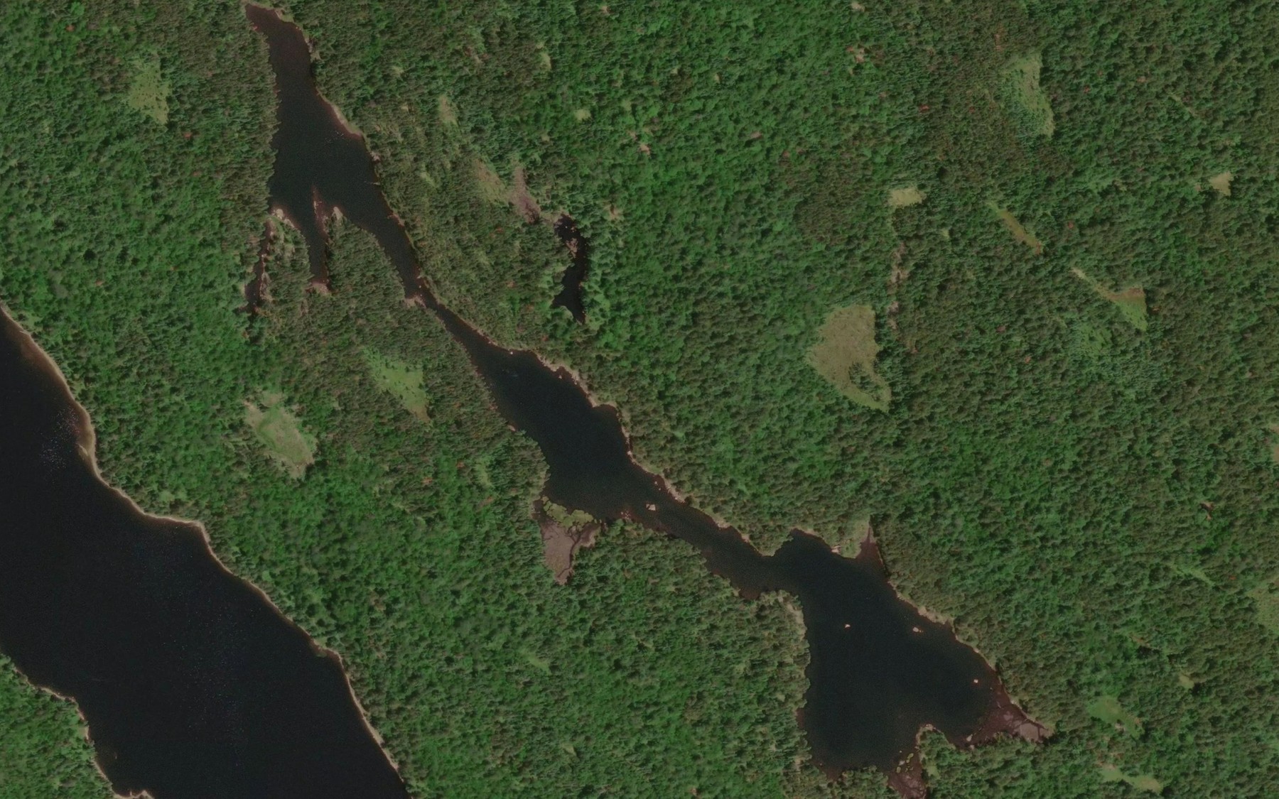 Satellite map of the Little Bonhomme Lake