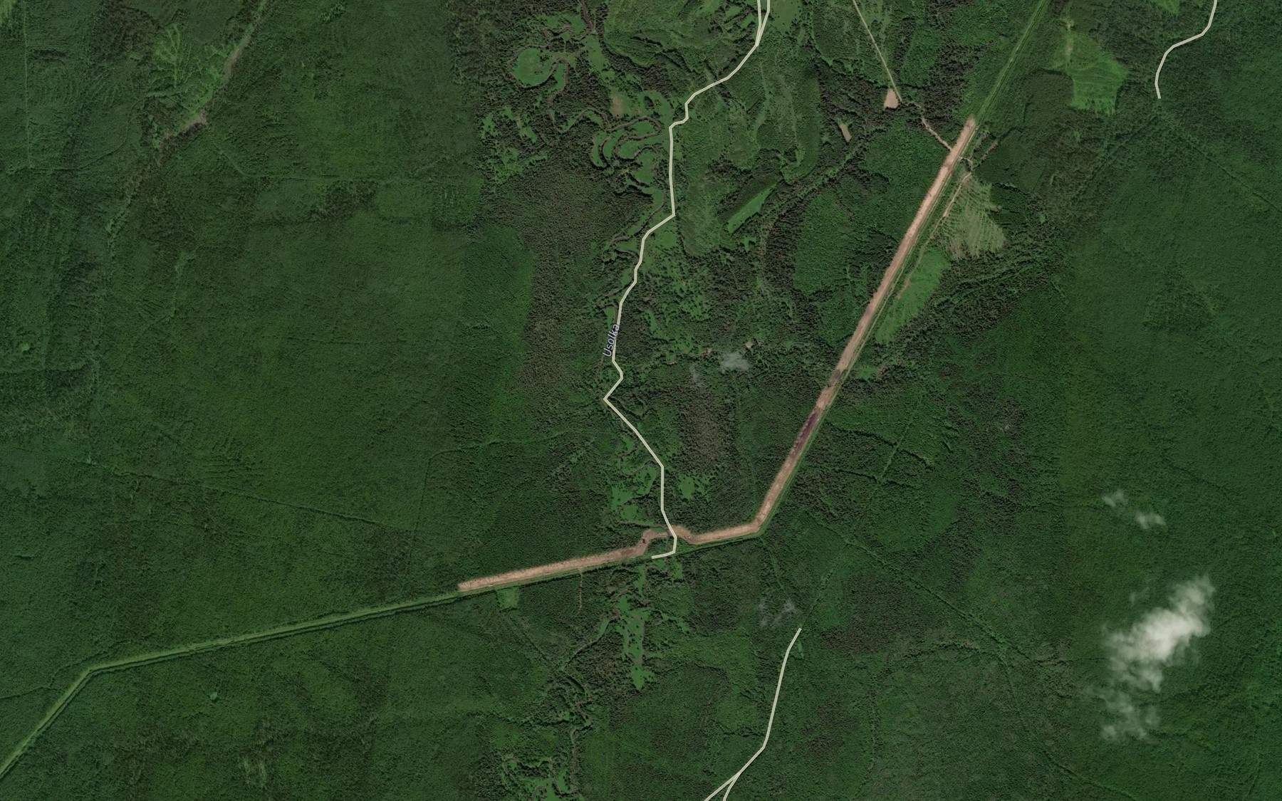 Satellite map of the Popovka