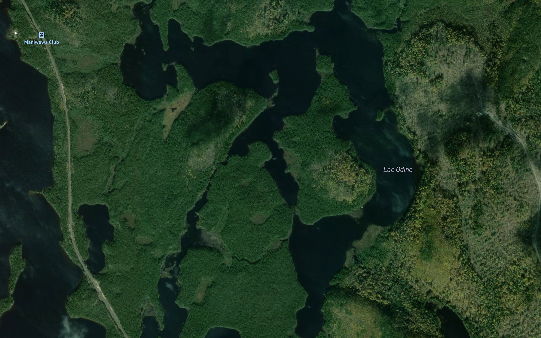 Satellite map of the Lac Odine