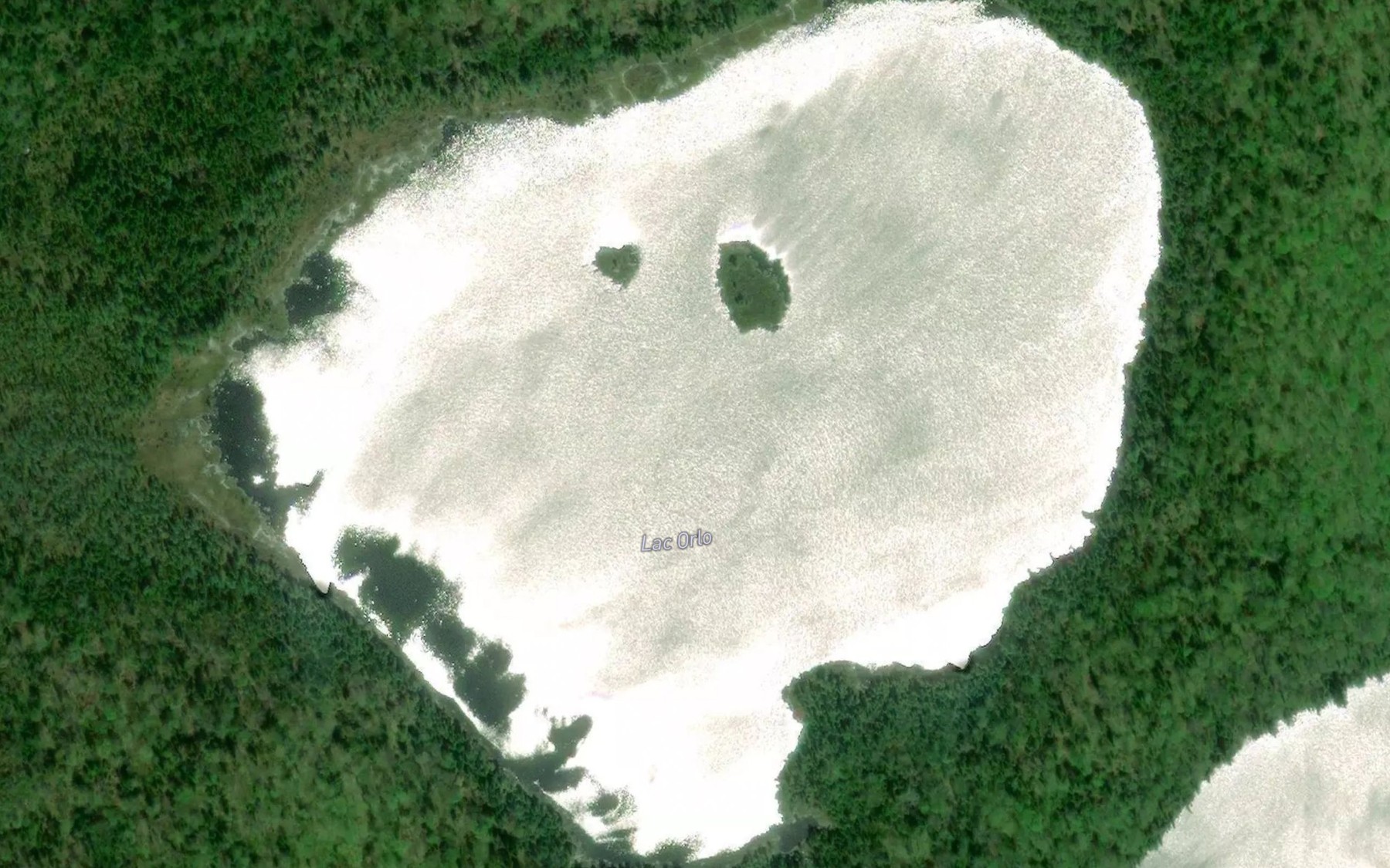 Satellite map of the Lac Orlo