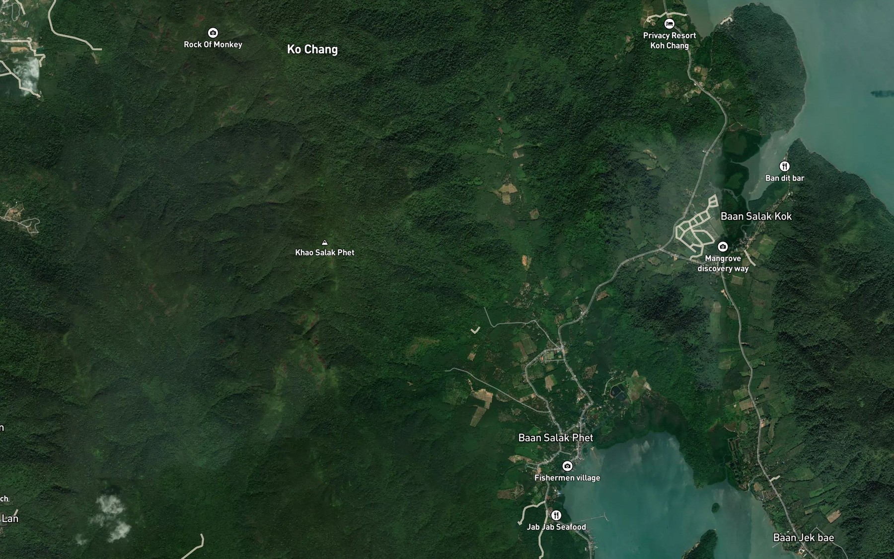Satellite map of the Nam Tok Khlong Nueng