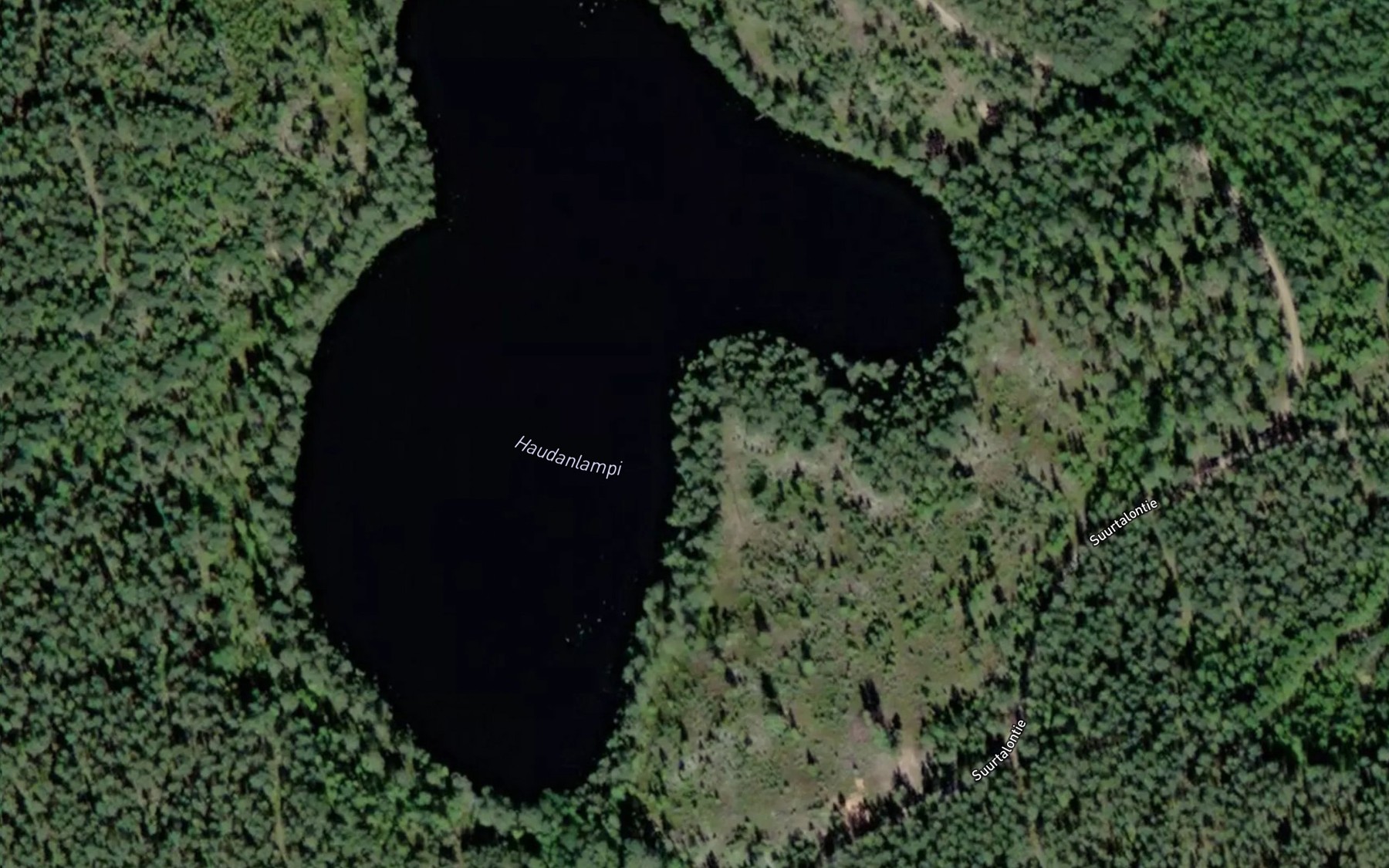 Satellite map of the Haudanlampi