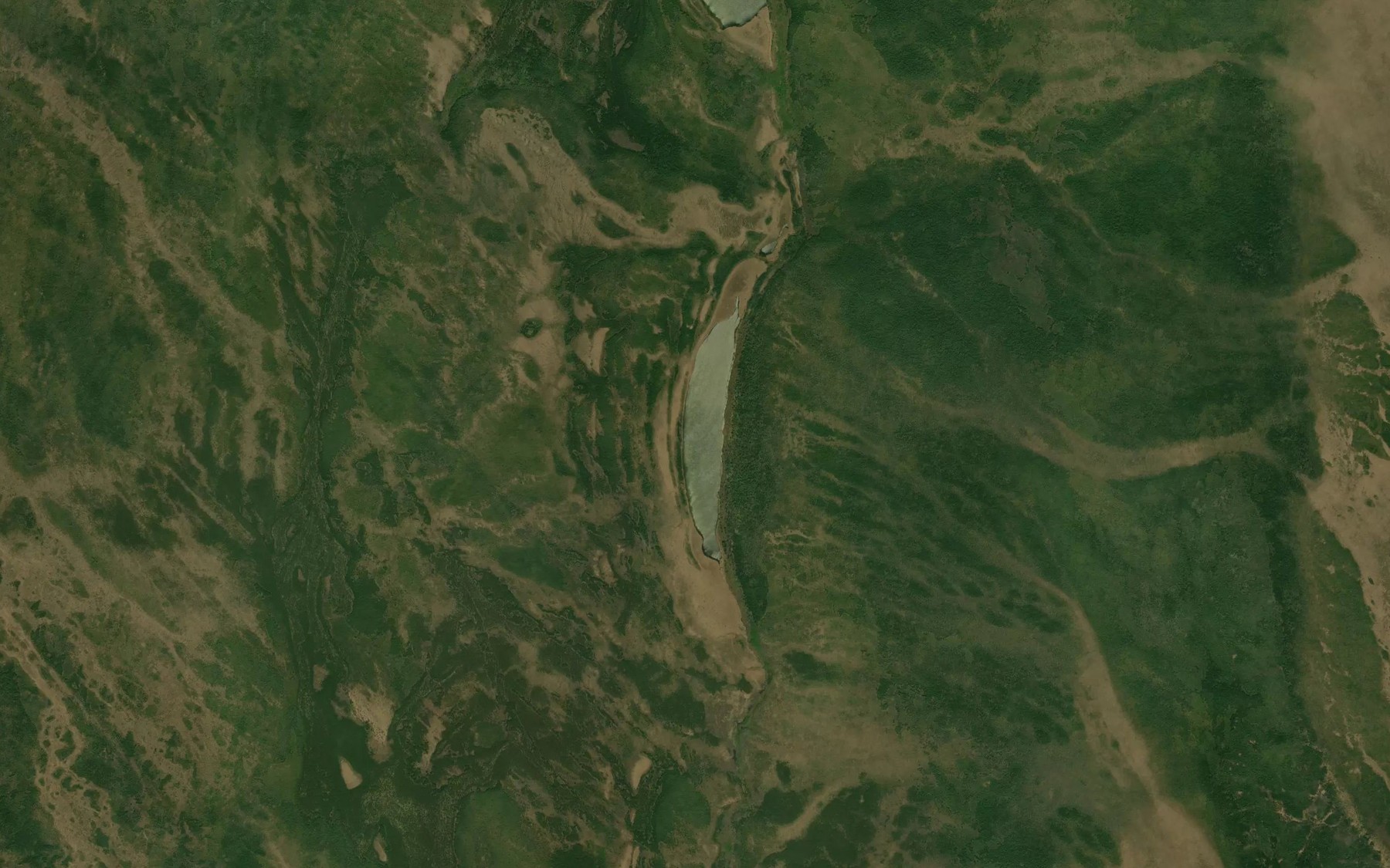 Satellite map of the Howe Lake