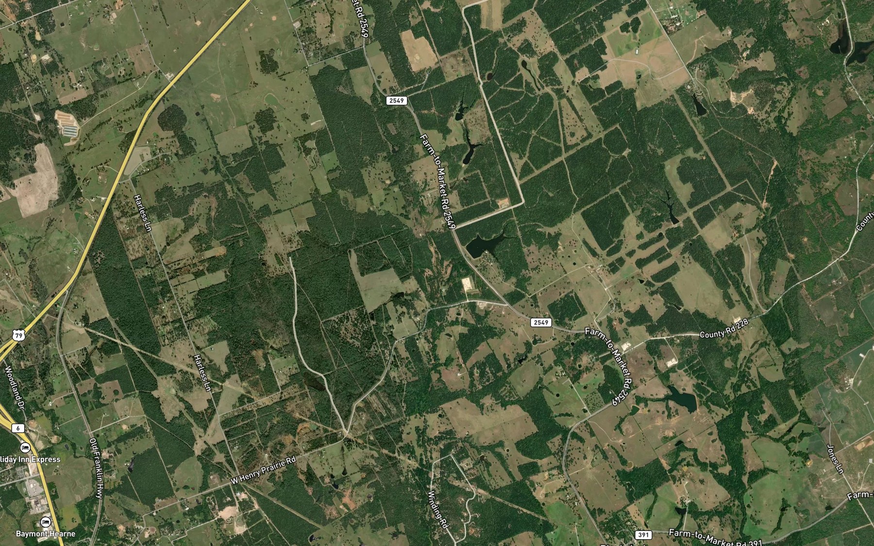 Satellite map of the McGuire Lakes Number 2