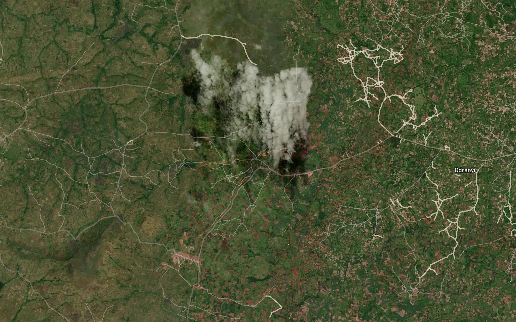 Satellite map of the Aya