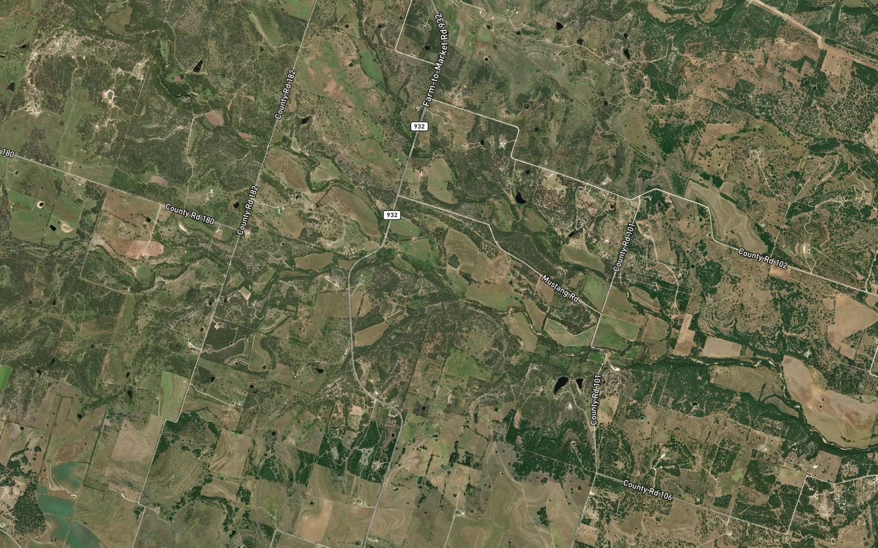 Satellite map of the Dry Fork