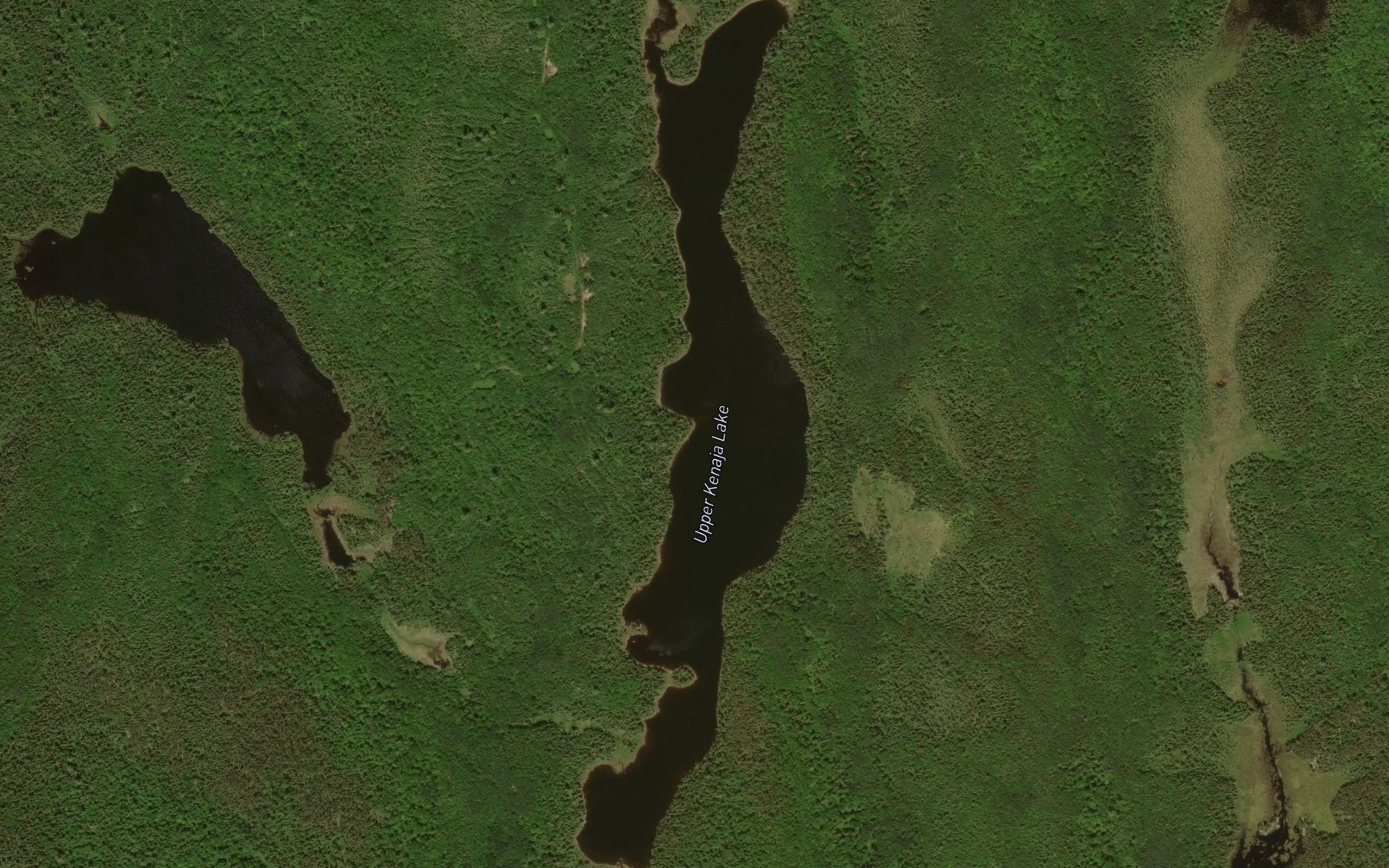 Satellite map of the Upper Kenaja Lake