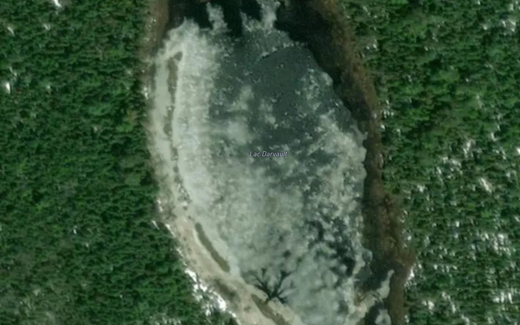Satellite map of the Lac Darvault