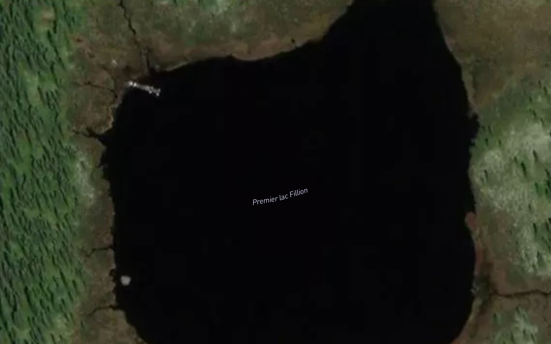 Satellite map of the Premier lac Fillion